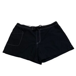 Catalina Black White Trim Swim Shorts Boardshorts Snap Pocket Black XL (16-18)